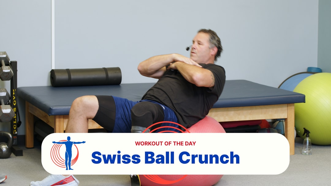Swiss Ball Crunch (Amputee Exercise)